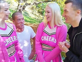 Busty Cheerleaders Cuckold Their Pervert Coach - Lady Gang & Vera Jawr
