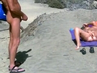 Horny Amateur clip with Beach, Public scenes