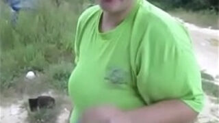 Hot Blonde MILF Suck Penis & Swallow Cum In Front Yard