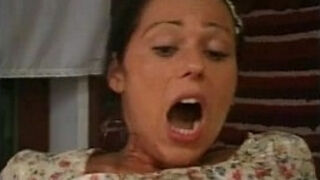 Young cleaning lady banged by rough farmer&excl;