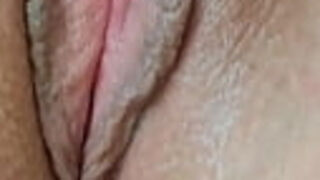 Early in the morning my pink pussy had multiple orgasms