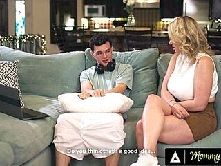 Pissed Milf Rachael Gets Turned On Catching Stepson Jerking Off In Living Room