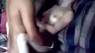 cheating wife fucking black stud in cuckolds sofa