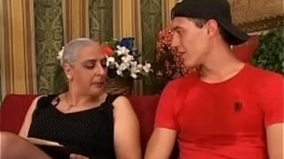 Granny Expereinces Anal With Young Huge Cock