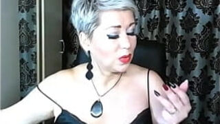 Naughty lustful granny deftly plays with her holes and faithfully sucks grandpa's dick&rpar;&rpar;