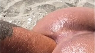 Public fist on the nude beach BG