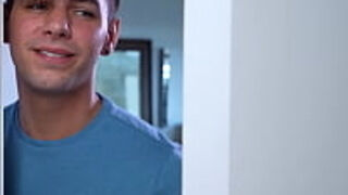 MILF stepmom Bree Brooks lets stepson mount her from behind in the shower