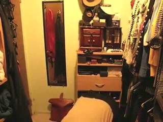 Amateur Asian granny closet cam