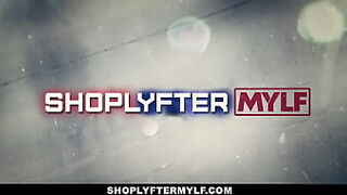 Gorgeous MILF thief Sunny Lane was caught hiding something in her undies and got fucked and interrogated by a horny cop&period;