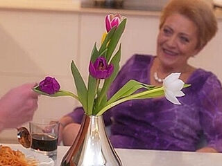 Granny Has Made A Special Dinner For Her Toyboy - Marina T