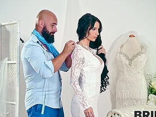 Sultry Bride In stocking Cheated On Her Groom Before The Wedding